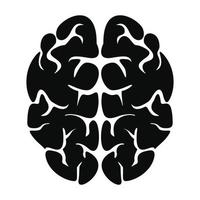 icono del cerebro genio, estilo simple vector