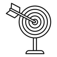 Target backlink strategy icon, outline style vector