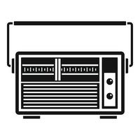 Analog radio icon, simple style vector