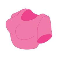 icono de camiseta femenina rosa, estilo de dibujos animados vector