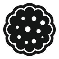 Bakery biscuit icon, simple style vector
