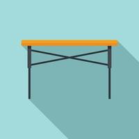 Folding fishing table icon, flat style vector