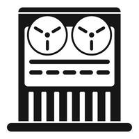 Old video recorder icon, simple style vector
