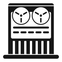 Old video recorder icon, simple style vector