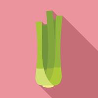 Fresh celery icon, flat style vector