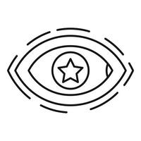 Seo eye icon, outline style vector