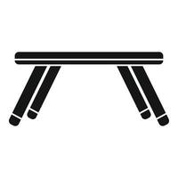 Folding kids table icon, simple style vector