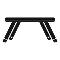 Folding kids table icon, simple style vector