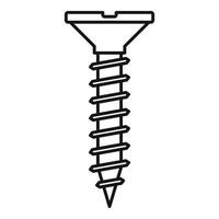 Screw-bolt nut icon, outline style vector