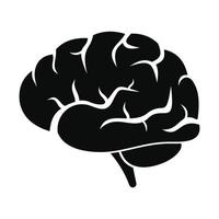 Brain power icon, simple style vector