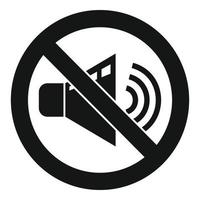 No sound speaker icon, simple style vector