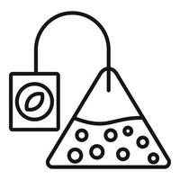 Tea pyramide icon, outline style vector