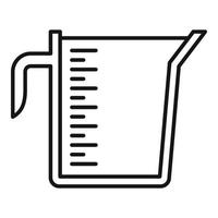 Measurement water pot icon, outline style vector