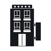 icono de hotel de cinco estrellas, estilo simple vector