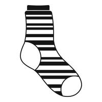 Warm sock icon, simple style vector