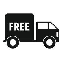 Free express delivery icon, simple style vector