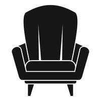 icono de sillón relax, estilo simple vector