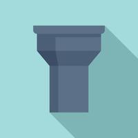 Drainpipe gutter icon, flat style vector