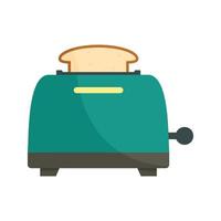 icono de tostadora de pan, estilo plano vector