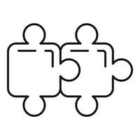 Quest puzzle icon, outline style vector