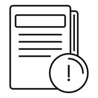 File folder icon, outline style vector