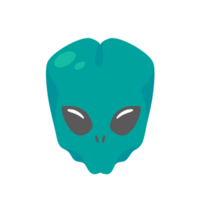 caras alienígenas. criatura alienígena verde con ojos grandes png