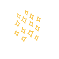 handgezeichnete gruppe goldener tupfen für die dekoration im minimalistischen stil der grußkarte png