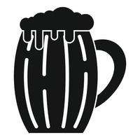 icono de bebida kvass, estilo simple vector