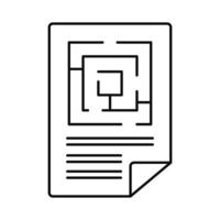 Labyrinth solution icon, outline style vector