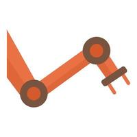 Robot arm icon, flat style vector