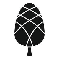 Xmas pine cone icon, simple style vector