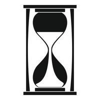 icono de reloj de arena, estilo simple vector