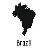 mapa de brasil en vector negro simple