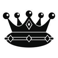 Queen crown icon, simple style vector