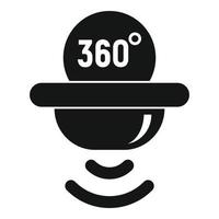 Icono de sensor de movimiento 360, estilo simple vector