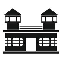 Prison building icon, simple style vector