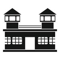 Prison building icon, simple style vector