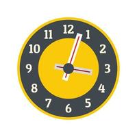 icono de concepto de reloj, estilo plano vector