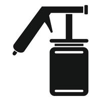 Aircraft repair paint spray icon, simple style vector