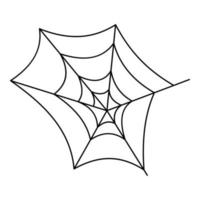 icono de telaraña, estilo de esquema vector