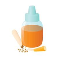 Refill bottle and broken cigarette vector