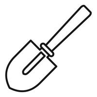 Hand shovel icon, outline style vector