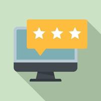 Online feedback icon, flat style vector