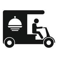 icono de entrega de comida rápida, estilo simple vector