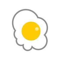 Fried egg icon in flat style vector