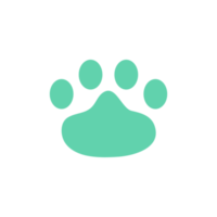 Dog and cat paws with sharp claws. cute animal footprints png