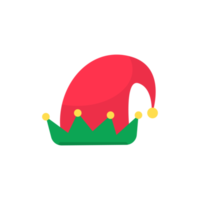 Christmas hat. Green elf hat to decorate your head at Christmas parties. png