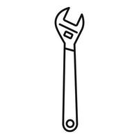 Spanner wrench icon, outline style vector