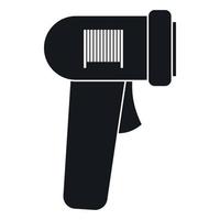 Barcode scanner icon, simple style vector