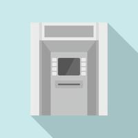 Atm payment icon, flat style vector